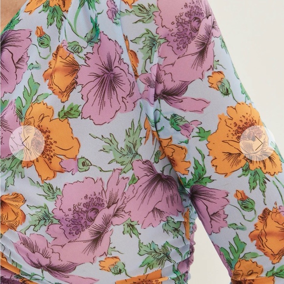 Colorful, fun and flattering Veronica beard top with front and back rouching. - Picture 3 of 10